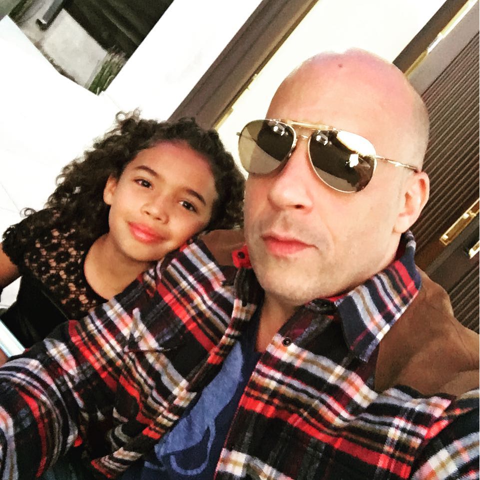 Hania Riley Sinclair with her father Vin Diesel